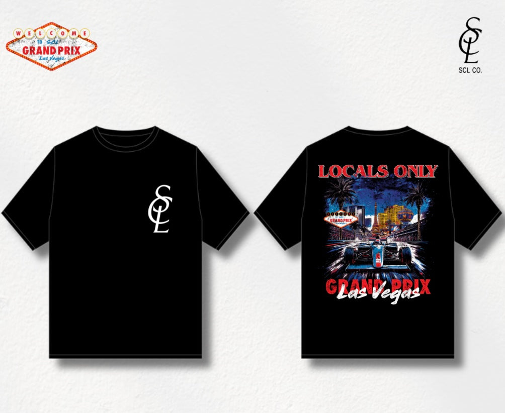SCL Co. Agency Limited Edition "Locals Only" Grand Prix Tee - Black *PRE-ORDER*