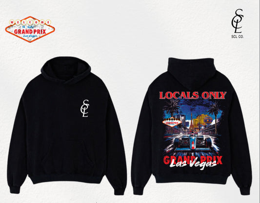 SCL Co. Agency Limited Edition "Locals Only" Grand Prix Hoodie - Black *PRE-ORDER*